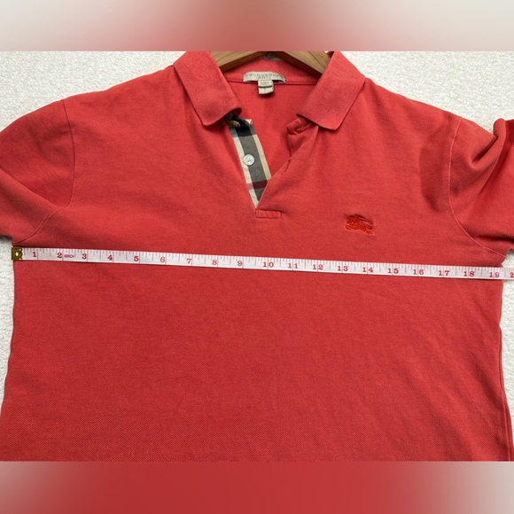 Burberry Women’s Short Sleeve Polo Size Small Red 100% Cotton - Picture 7 of 8